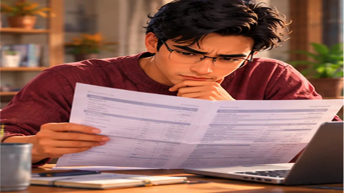 Illustration of a customer checking internet invoice and installation costs